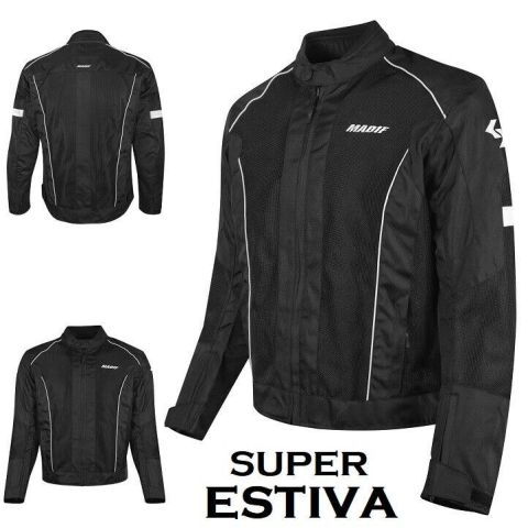 GIACCA LEXA AND SUPER ESTIVA: Giacca Moto Estiva Donna con Protezioni CE e Membrana Traspirante | Nero Bianco