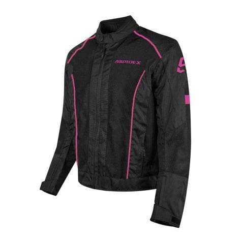 GIACCA LEXA AND SUPER ESTIVA: Giacca Moto Estiva Donna con Protezioni CE e Membrana Traspirante | Nero Rosso