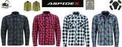 Aspidex Camicia Da Moto Con Kevlar Da Uomo | Nero