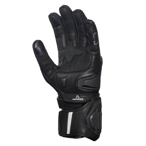 Guanti Moto Corsa In Pelle Aspidex Richace | Nero