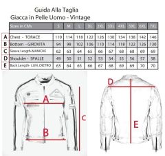 Giacca da moto in pelle vintage | Protezioni CE-UOMO-Girgio