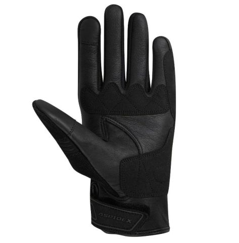 Guanti Moto Estivi ASPIDEX 247 - Tessuto Pelle Certificato-Nero Opaco
