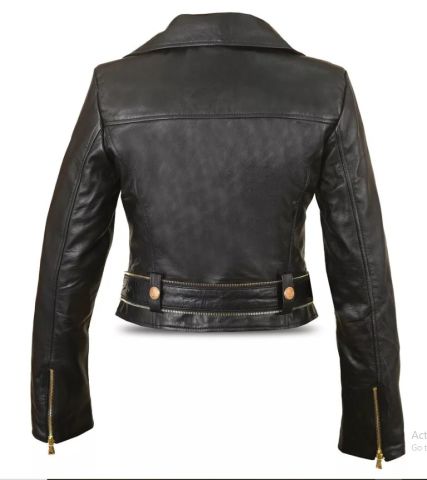 Giacca da donna in pelle Cappotto da giacca alla moda slim fit in vera pelle di