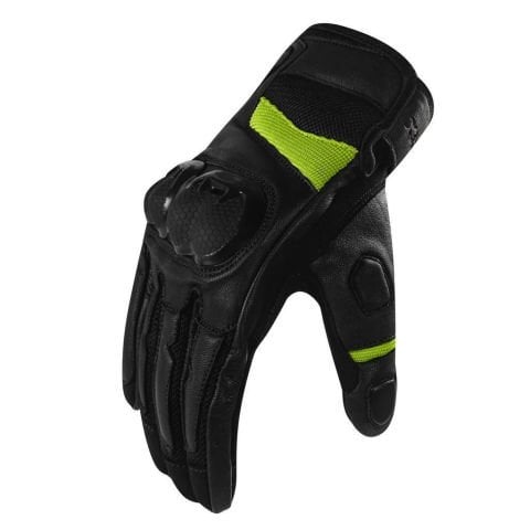 Guanti Moto ASPIDEX Ultimate Racing | Certificati KP 1, Pelle Vera, Touchscreen -Giallo