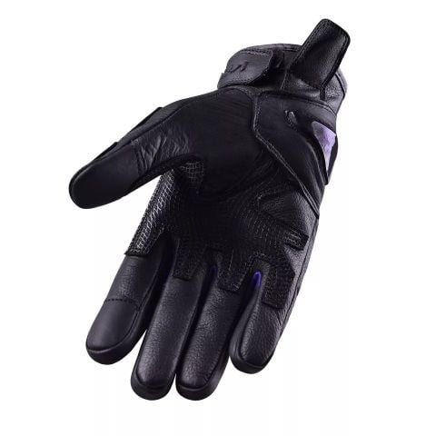 Guanto Pelle Moto Protezioni Carbonio Prese Aria Imbottito Traspirante ASPIDEX | Blu