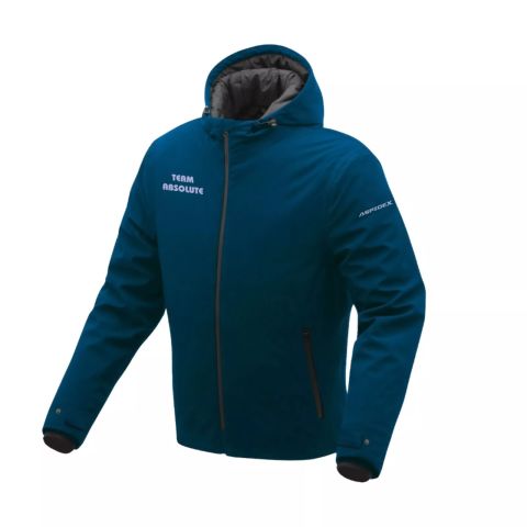 ASPIDEX Team Giacca Moto Fodera trapuntata Softshell Felpa Uomo Impermeabile - Blu