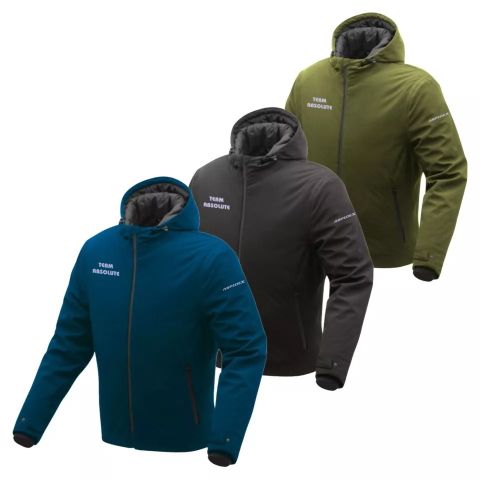 ASPIDEX Team Giacca Moto Fodera trapuntata Softshell Felpa Uomo Impermeabile - Blu