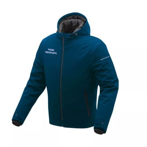 ASPIDEX Team Giacca Moto Fodera trapuntata Softshell Felpa Uomo Impermeabile - Blu
