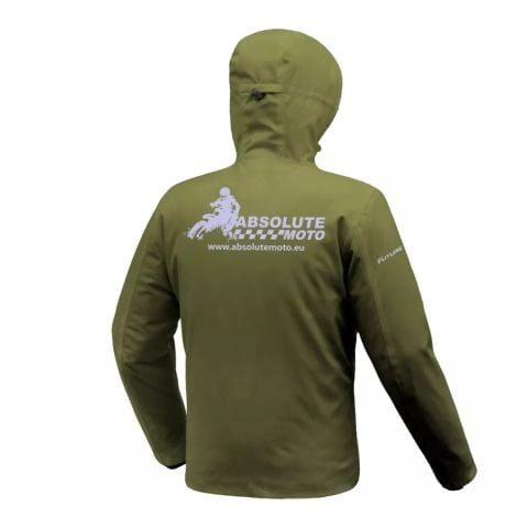 ASPIDEX Team Giacca Moto Fodera trapuntata Softshell Felpa Uomo Impermeabile - Oliva