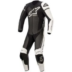 ALPINESTARS Tuta Moto Pelle Racing Sport Giacca Pantalone Regolabile | Nero