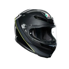 CASCO INTEGRALE AGV K-6 MULTI NERO/GIALLO MOTO DOPPIO ANELLO MOTO GP OFFERTA