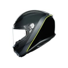 CASCO INTEGRALE AGV K-6 MULTI NERO/GIALLO MOTO DOPPIO ANELLO MOTO GP OFFERTA