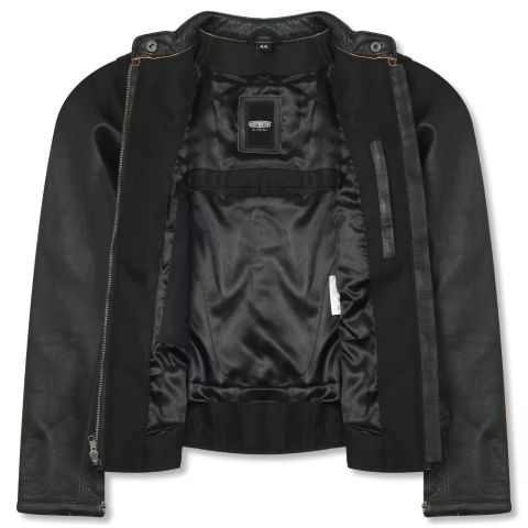 Donna Giacca Moto in Pelle Nero Vintage Protezioni Riding CE LOSTFRONTIER