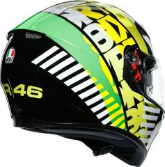 Casco integrale Da moto Agv K3 Valentino rossi vr46 Touring Visiera parasole CE(Tribe 46 SV)