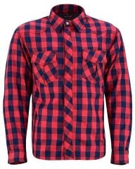 Aspidex Camicia Da Moto Con Kevlar Da Uomo | Rosso