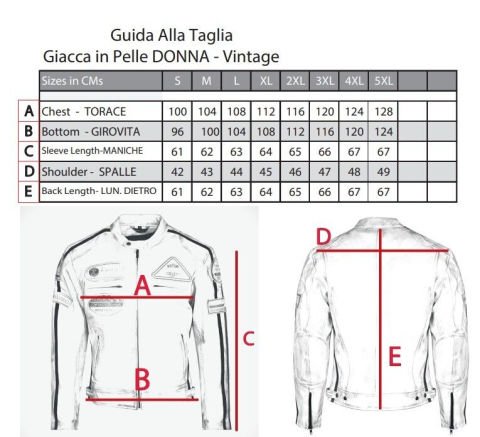 Giacca da moto in pelle vintage | Protezioni CE-DONNA-Girgio