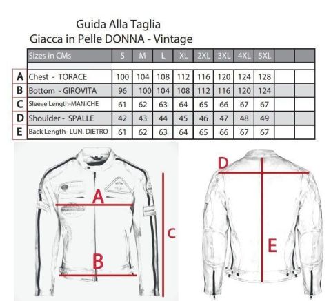 Giacca da moto in pelle vintage | Protezioni CE-DONNA-NERO-SENZA STRATO