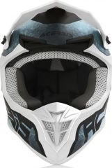 Casco Da Moto Cross Acerbis Linear | Bianco-Azzurro Chiaro
