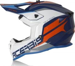 Casco Da Moto Cross Acerbis Linear | BIANCO- AZZURRO