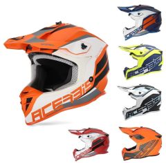 Casco Da Moto Cross Acerbis Linear | Rosso - Bianco