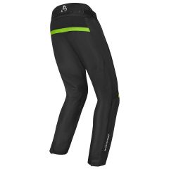 Pantaloni Moto Estivi Impermeabile Imbottitura Termica Estraibile Traspirante | Nero - Giallo fluo)