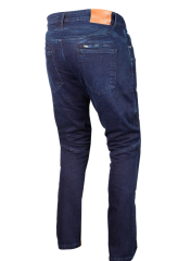 Jeans pantaloni moto con kevlar protezioni ginocchia fianchi omologate CE BLU