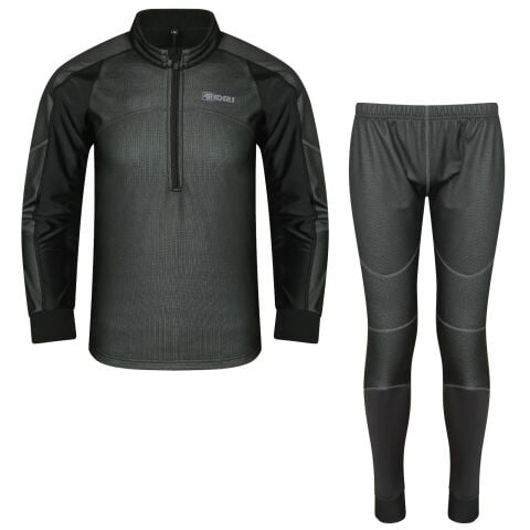 4RIDERS Sottotuta Moto Nero Leggero Durevole Alte prestazioni UOMO 2-Pezzi