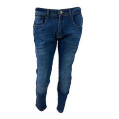 Jeans da per moto con kevlar e protezioni ginocchia e fianchi omologate CE C.E.(BLU)
