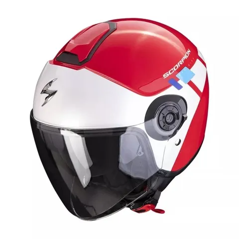 Casco Jet Scorpion EXO‑City II Mall Policarbonato Urban Caschi Scooter ECE 22.06 - Bianco Rosso