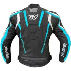 Giubbotto Moto Uomo Racing In Pelle Berik Zakura 2.0 Lj 171320 | BLU