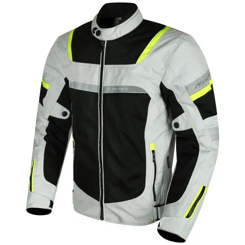 ASPIDEX Giacca da Moto Uomo Da Corsa Sfoderabile Termica Impermeabile Gliet | Nero-Bianco-Giallo