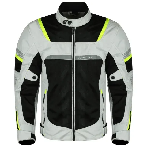 ASPIDEX Giacca da Moto Uomo Da Corsa Sfoderabile Termica Impermeabile Gliet | Nero-Bianco-Giallo