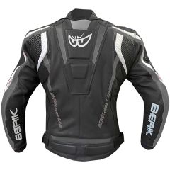 Giubbotto Moto Uomo Racing In Pelle Berik Zakura 2.0 Lj 171320 | Grigio