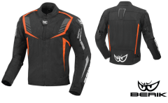 Giubotto Moto Estivo Traforato Uomo TESSUTO TECNICO Berik  LJ-9063 | ARANCIONE
