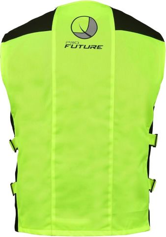 Gilet Moto Alta Visibilità Pro Future Flash Giallo Fluorescente