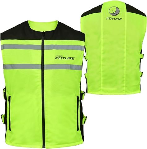 Gilet Moto Alta Visibilità Pro Future Flash Giallo Fluorescente
