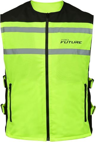 Gilet Moto Alta Visibilità Pro Future Flash Giallo Fluorescente