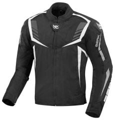 Giubotto Moto Estivo Traforato Uomo TESSUTO TECNICO Berik  LJ-9063 | Nero