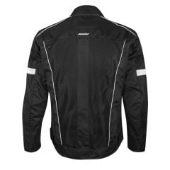 GIACCA LEXA AND SUPER ESTIVA: Giacca Moto Estiva Uomo con Protezioni CE e Membrana Traspirante | Nero Bianco