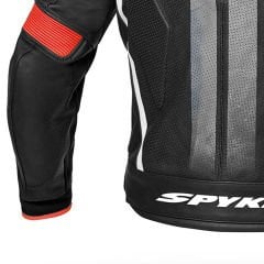 Giubotto Moto Uomo Racing In Pelle Spyke Estoril Evo | Nero Rossa Fluo