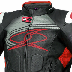Giubotto Moto Uomo Racing In Pelle Spyke Estoril Evo | Nero Rossa Fluo