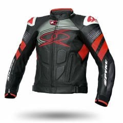 Giubotto Moto Uomo Racing In Pelle Spyke Estoril Evo | Nero Rossa Fluo