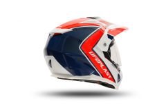 Casco Da Moto Cross UFO AIRES HE181 | Rosso Blu Bianco