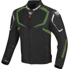 Moto Giubbotto Giacca in Tessuto da Uomo BERIK 203305 X-Speed Mesh Estiva | Verde